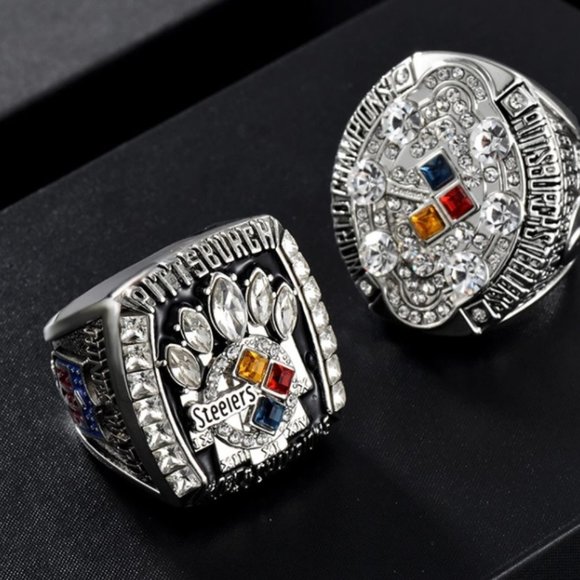 Pittsburgh Steelers Silver Championship Ring Set - Picture 13 of 13